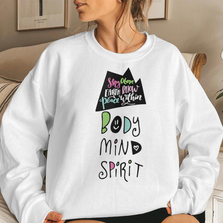 Yoga Tanks Body Mind Spirit Meditation Class Teacher Women Sweatshirt Gifts for Her