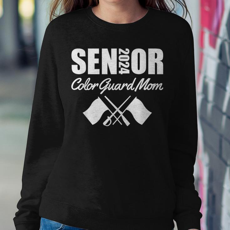 2024 Senior Color Guard Mom Flag Marching Band Parent Helper Women Sweatshirt Funny Gifts