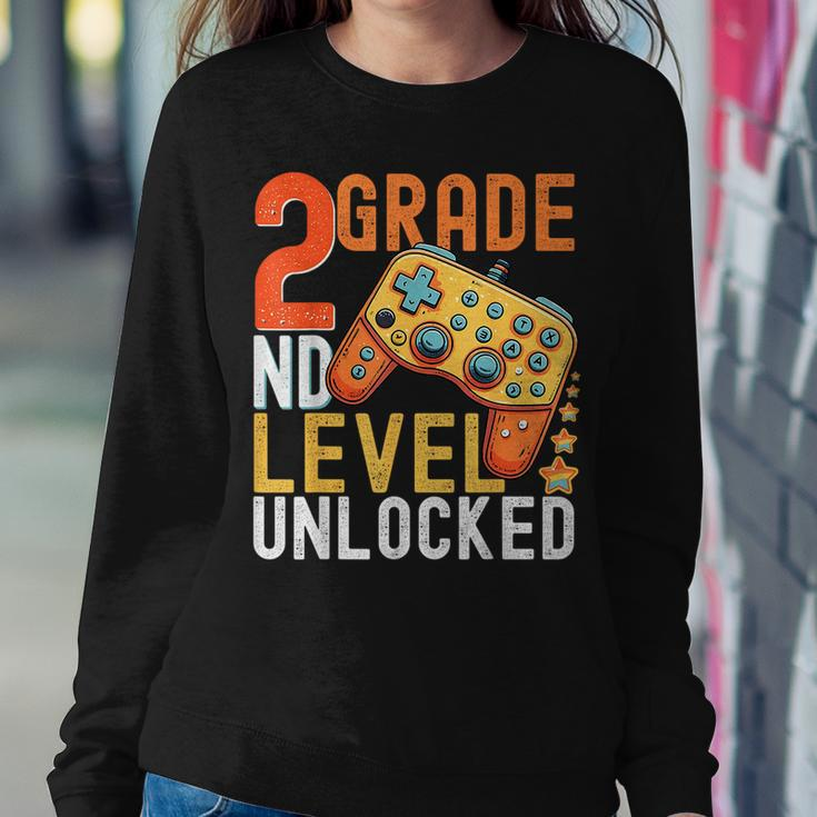 2Nd Grade Level Unlocked Video Game Back To School Boys Women Sweatshirt Funny Gifts