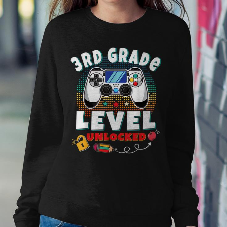 3Rd Grade Level Unlocked Video Game Back To School Boys Women Sweatshirt Unique Gifts