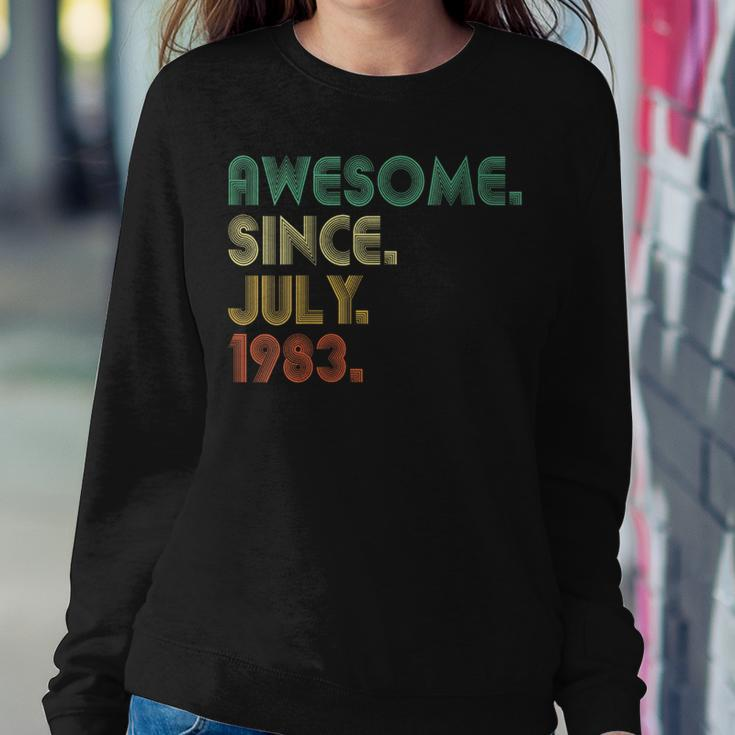 40 Years Old Gift Awesome Since July 1983 40Th Birthday Men Women Crewneck Graphic Sweatshirt Unique Gifts