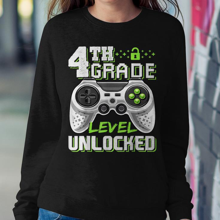 4Th Grade Level Unlocked Video Game Back To School Boys Women Sweatshirt Unique Gifts