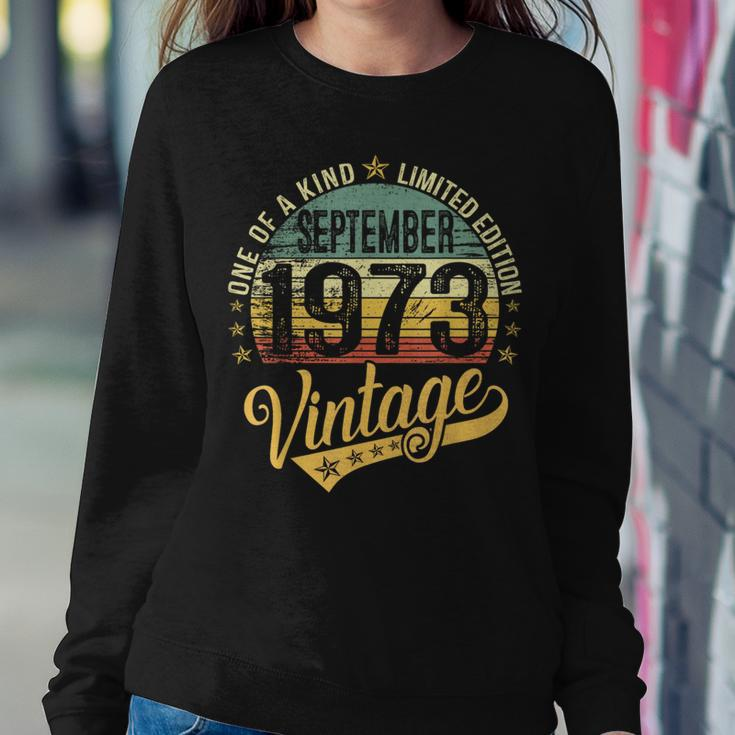 50Th Birthday 50 Years Vintage September 1973 Retro Women Sweatshirt Unique Gifts