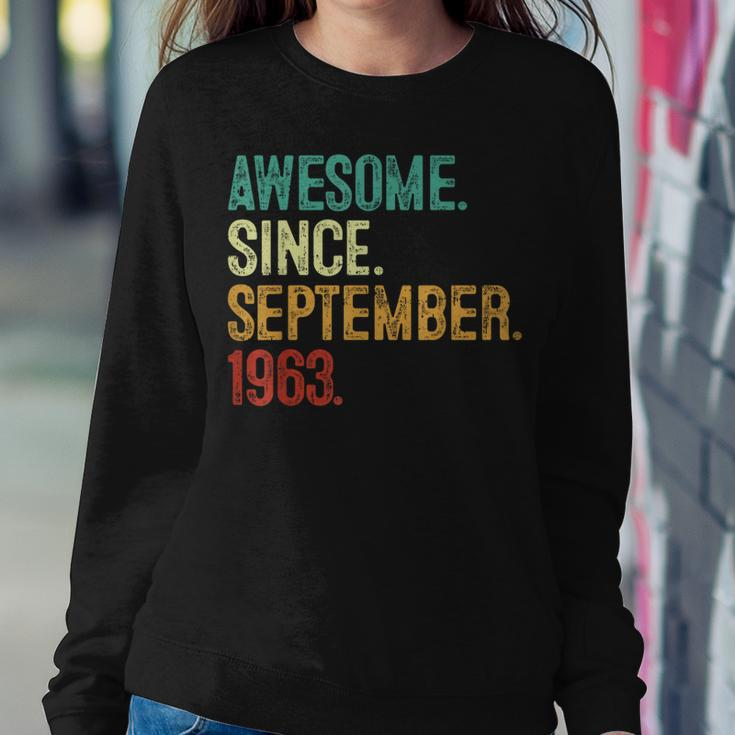 60 Year Old Awesome Since September 1963 60Th Birthday Women Sweatshirt Unique Gifts