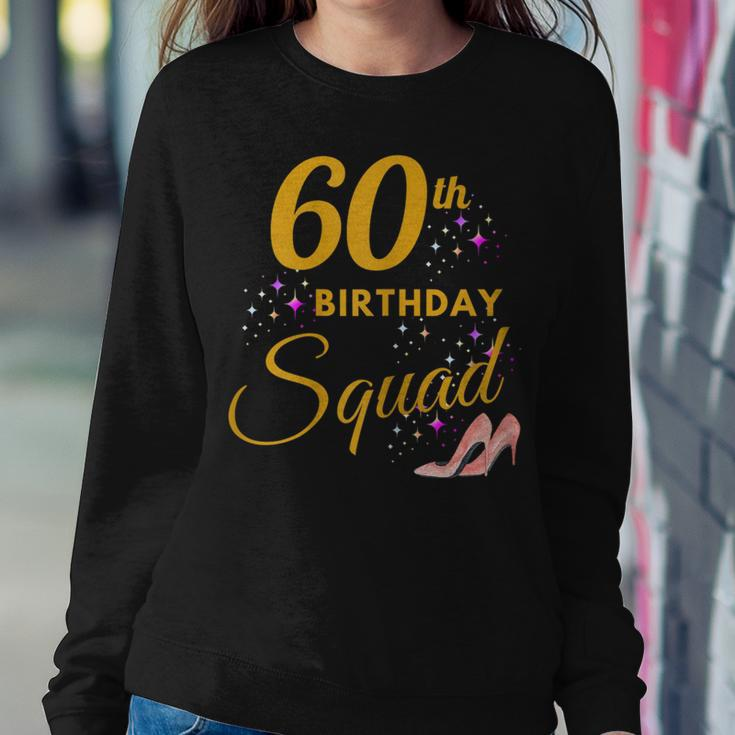 60Th Birthday Squad Funny Party 60 Year Old Birthday Family Women Crewneck Graphic Sweatshirt Unique Gifts
