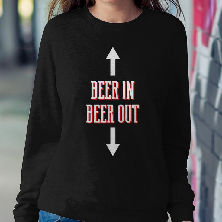 Alcohol Booze College Student Party Beer In Beer Out Women Sweatshirt Unique Gifts