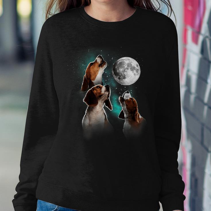 Beagle Howling At The Moon Beagle Owner Beagle Women Sweatshirt Funny Gifts