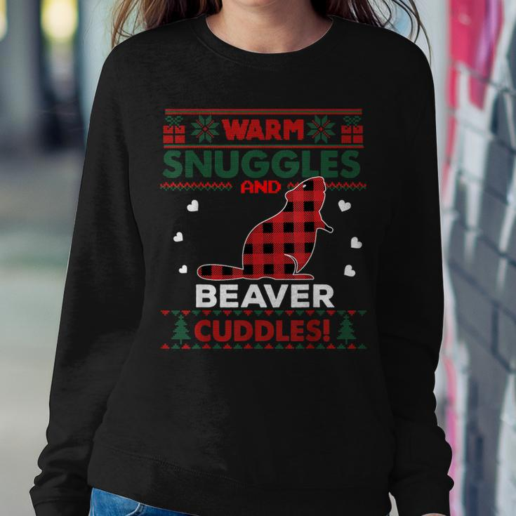 Beaver Lover Xmas Cute Pet Ugly Christmas Sweater Women Sweatshirt Funny Gifts
