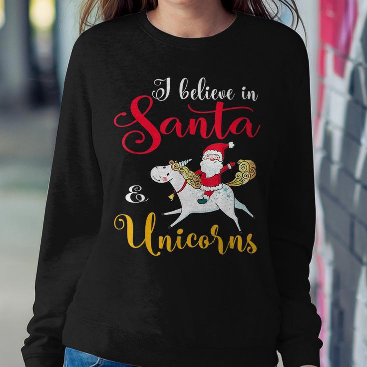 I believe in clearance santa and unicorns sweater