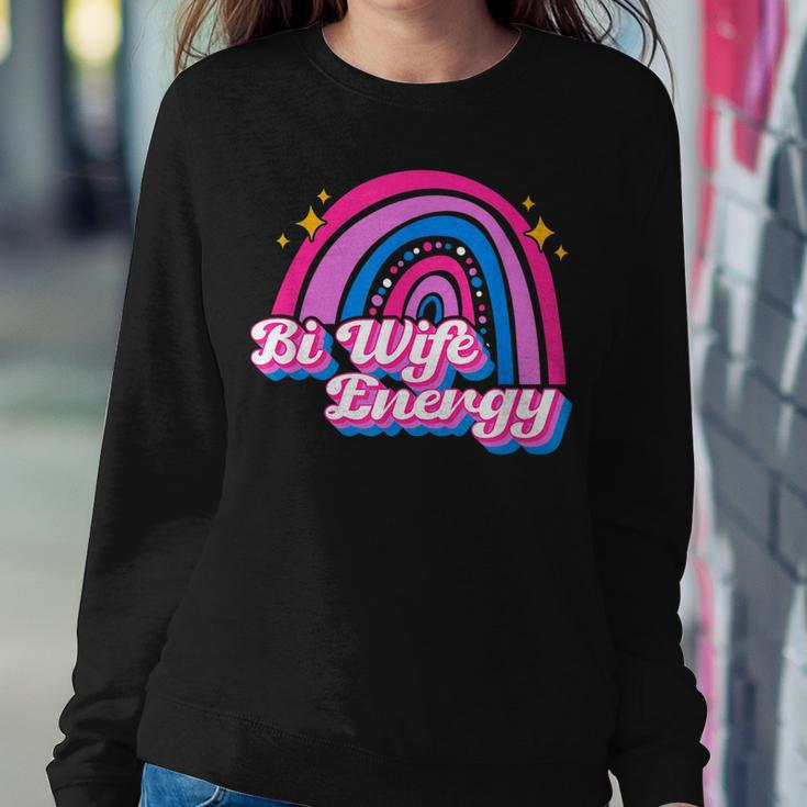 Bi Wife Energy Bisexual Pride Bisexual Flag Lgbtq Support Sweatshirt Unique Gifts