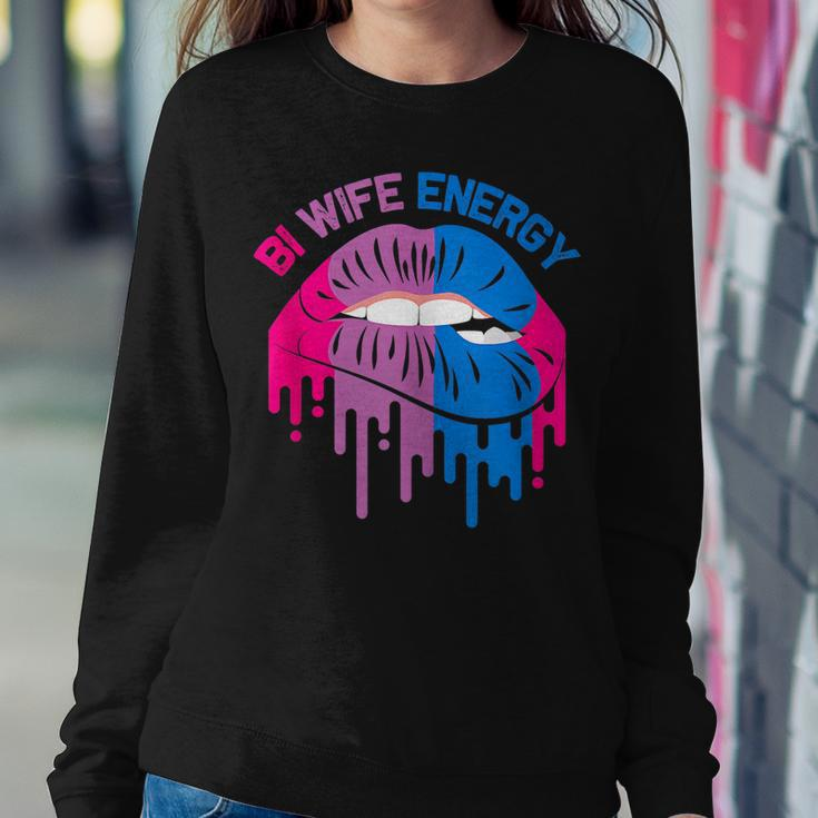 Bi Wife Energy Lgbtq Sexy Lip Lgbt Pride Month Women Sweatshirt Unique Gifts