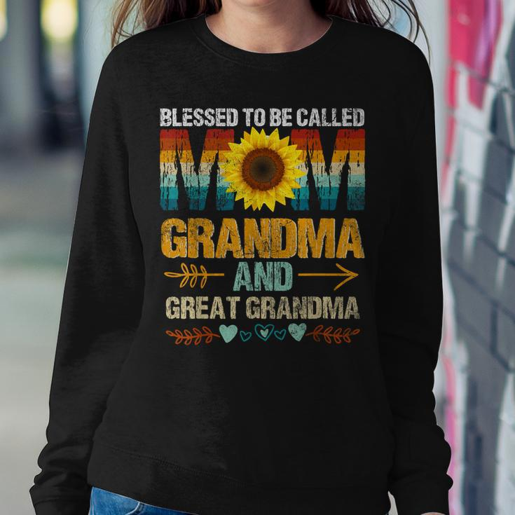 Blessed To Be Called Mom Grandma Great Grandma Mothers Day Women Crewneck Graphic Sweatshirt Funny Gifts