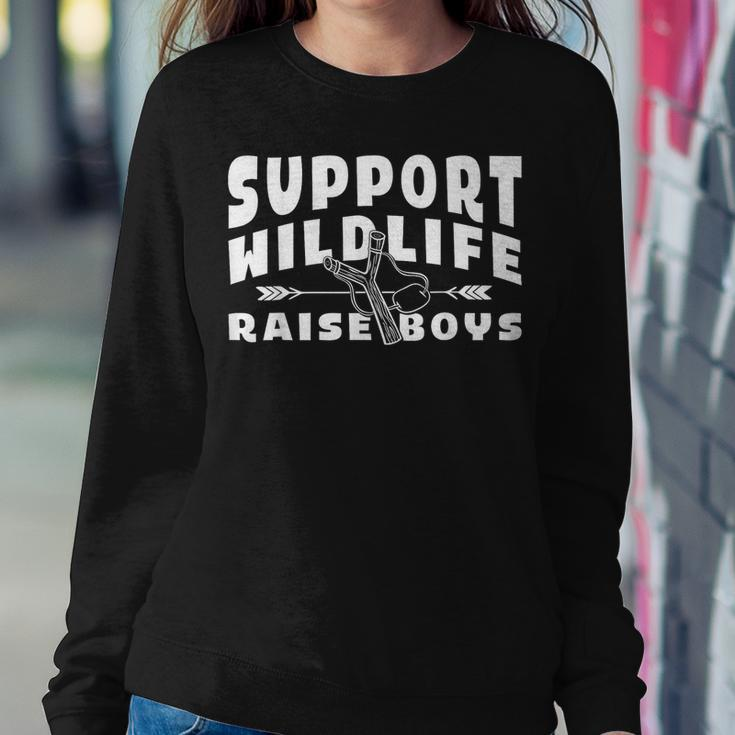 Boy Dad Mom Parent Support Wildlife Raise Boys Women Sweatshirt Unique Gifts