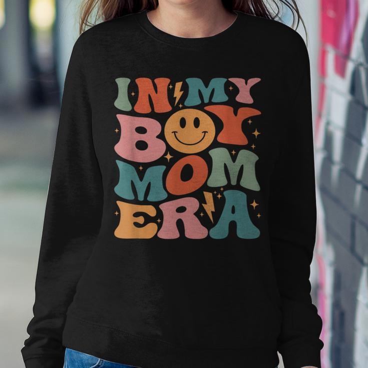 In My Boy Mom Era Groovy Mom Of Boys Gifts Funny Mothers Day Women Sweatshirt Unique Gifts