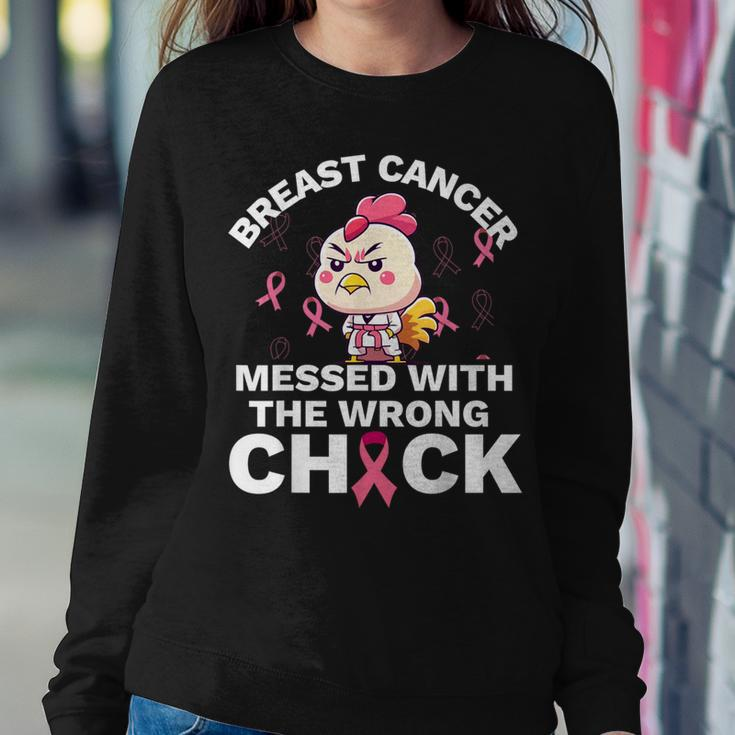 Breast Cancer Awareness Messed With The Wrongs Chick Women Sweatshirt Funny Gifts