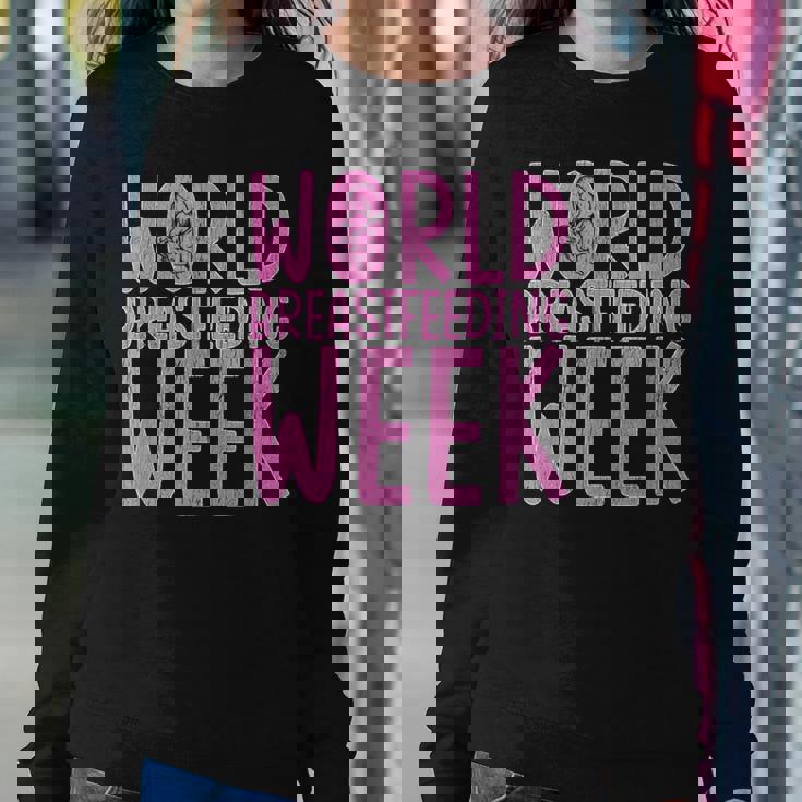 Breast Milk Awareness Design Funny Breastfeeding Mom Women Crewneck