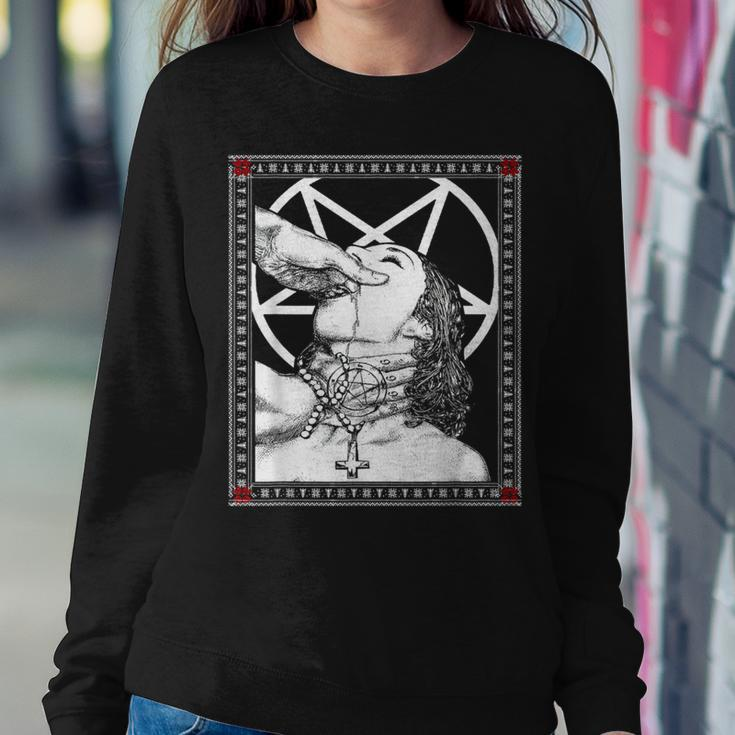 Choke Me Satan Unholy Nun Naughty Sexy Christmas Women Sweatshirt Unique Gifts