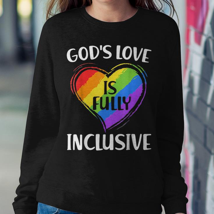 Christian Gods Love Is Fully Inclusive Gay Pride Lgbt Month Women Sweatshirt Unique Gifts