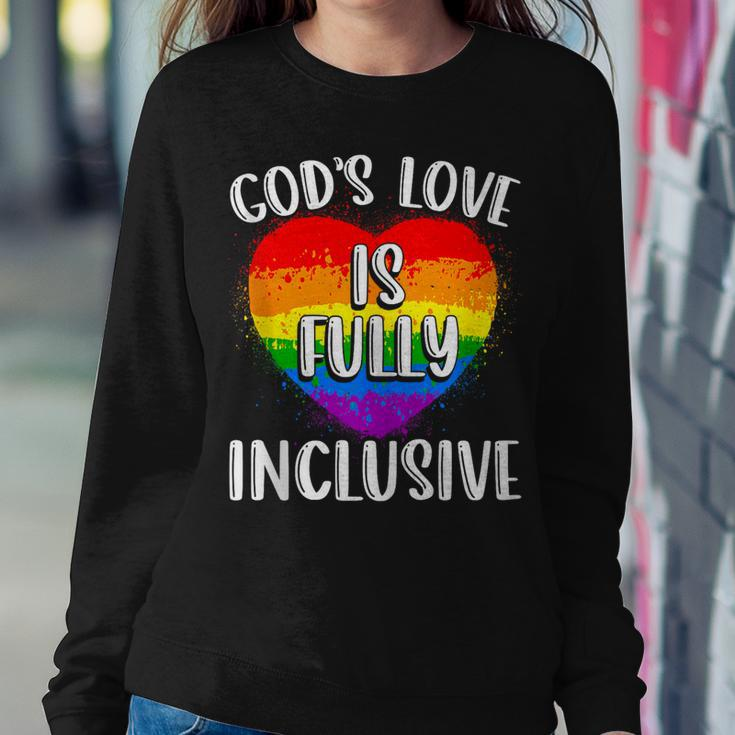 Christian Gods Love Is Fully Lgbt Flag Gay Pride Month Women Sweatshirt Unique Gifts