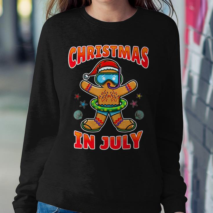 Christmas In July Gingerbread Women Crewneck Graphic Sweatshirt Funny Gifts