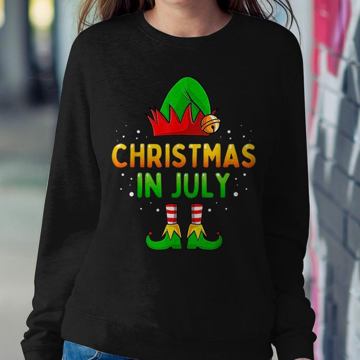 Christmas In July Santa Elf Funny Xmas Men Women Kids Women Crewneck Graphic Sweatshirt Funny Gifts