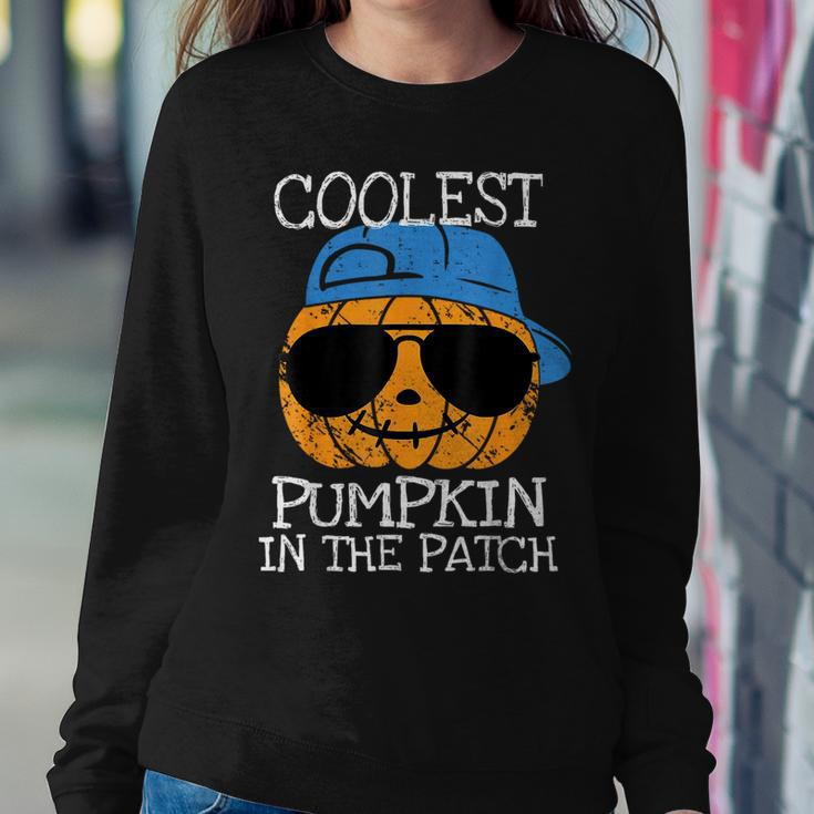 Coolest Pumpkin In The Patch Halloween Boys Girls Ns Women Sweatshirt Funny Gifts