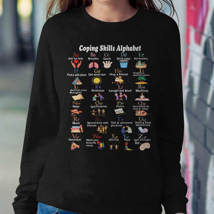 Coping Skills Alphabet Mental Health Awareness Women Kids Women Sweatshirt Unique Gifts