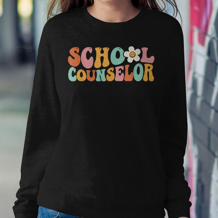 Counseling Office School Guidance Groovy Back To School Women Sweatshirt Unique Gifts