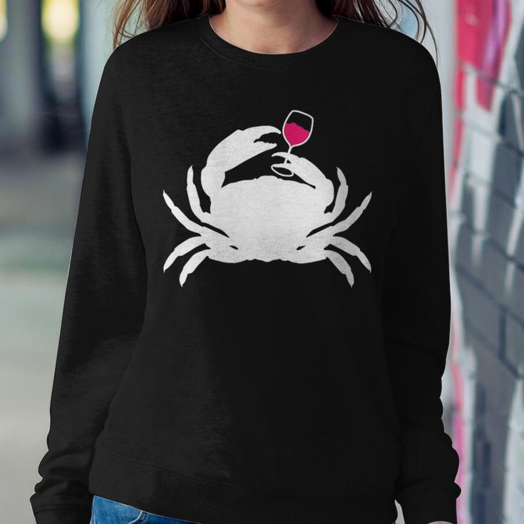 Crab Ocean Wine Cruise Vacation Lovers Drinking Women Sweatshirt Funny Gifts