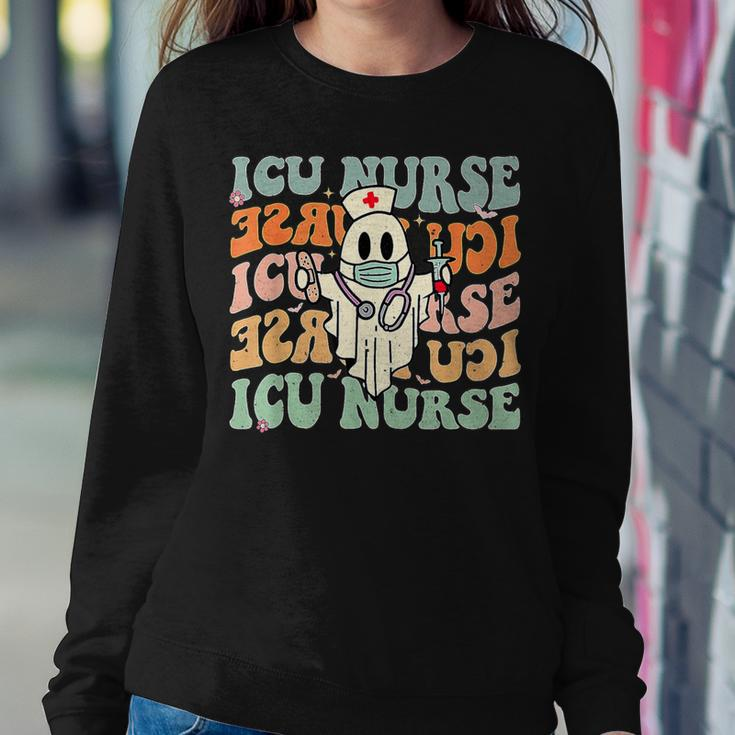 Critical Care Nurse Icu Neonatal Ghost Halloween Nursing Women Sweatshirt Unique Gifts