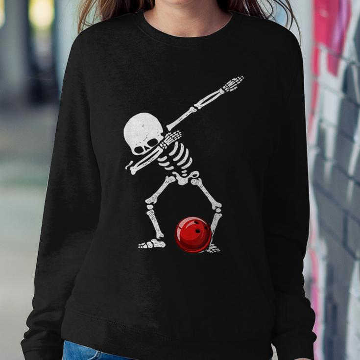 Dabbing Bowling Skeleton Bowler Women Sweatshirt Unique Gifts