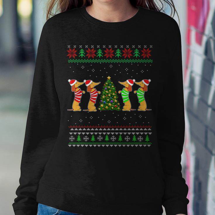 Dachshund Dog Christmas Ugly Sweater Dachshund Xmas Women Sweatshirt Funny Gifts