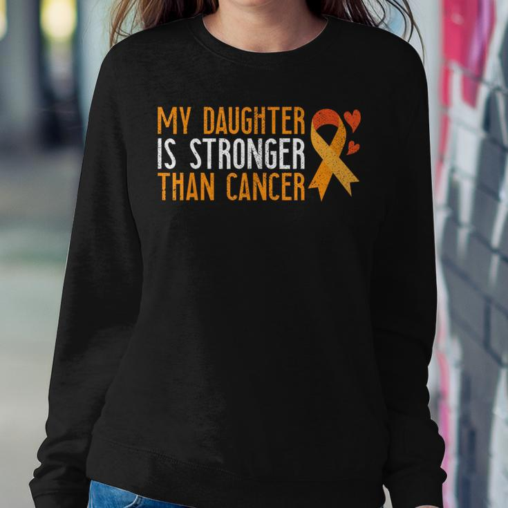 My Daughter Is Stronger Than Cancer Leukemia Awareness Women Sweatshirt Unique Gifts