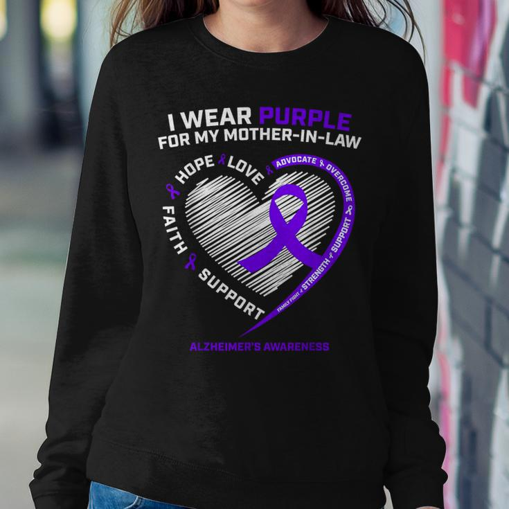Dementia Mother In Law Purple Mom Alzheimers Awareness Women Sweatshirt Unique Gifts