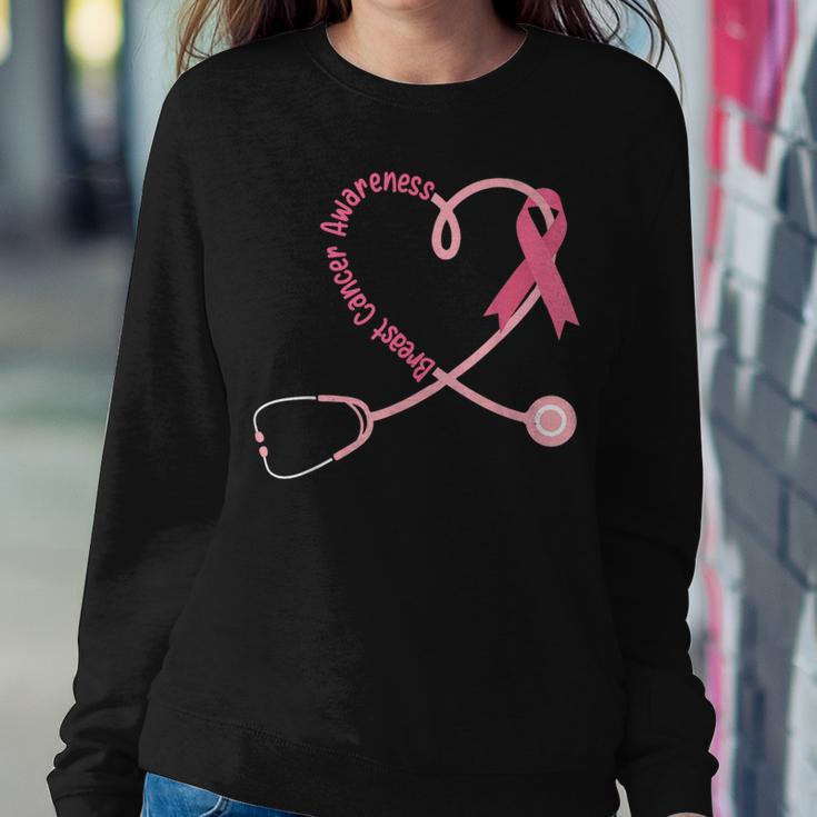 Doctor Nurse Heart Love Pink Ribbon Cute Breast Cancer Women Sweatshirt Funny Gifts