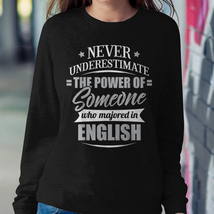 English For & Never Underestimate Women Sweatshirt Funny Gifts
