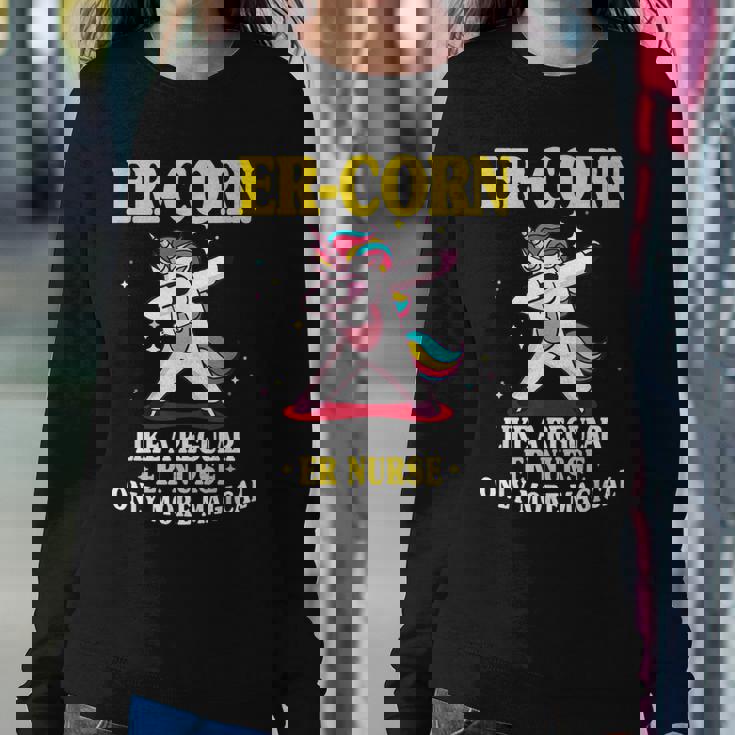 Er-Corn Like A Regular Er Nurse Only More Magical Women Crewneck Graphic Sweatshirt Personalized Gifts