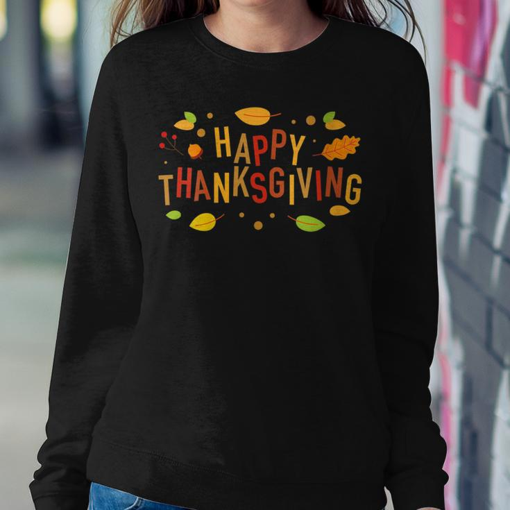 Fall Color Cute Adorable Happy Thanksgiving Women Sweatshirt Unique Gifts