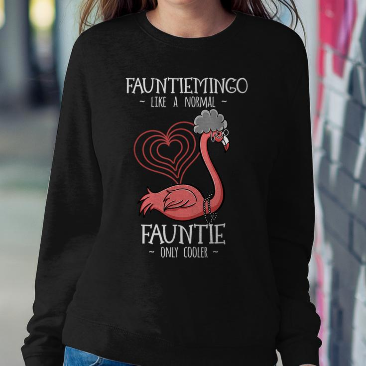 Fauntiemingo Fauntie Flamingo Lover Auntie Aunty Tita Tia Flamingo Sweatshirt Unique Gifts
