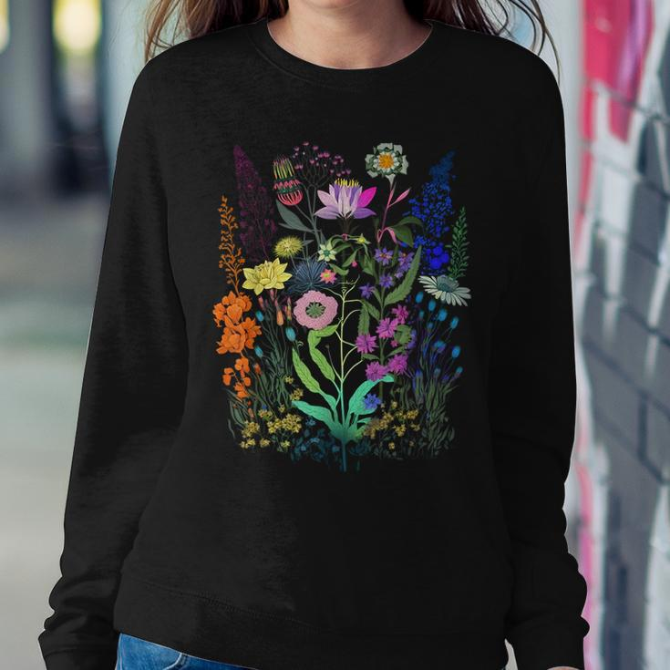 Flower Graphic For Wildflower Floral Gardening Lover Women Sweatshirt Unique Gifts