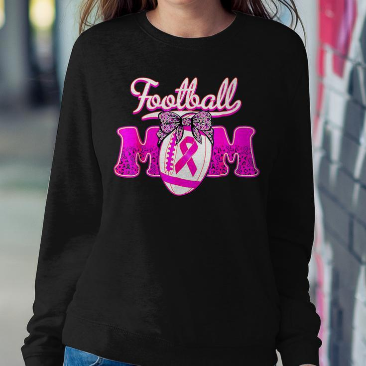 Football Cheer Mom Pink For Breast Cancer Warrior Women Sweatshirt Funny Gifts