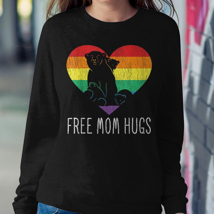 Free Mom Hugs Mama Bear Proud Mother Parent Pride Lgbt Mom Sweatshirt Unique Gifts