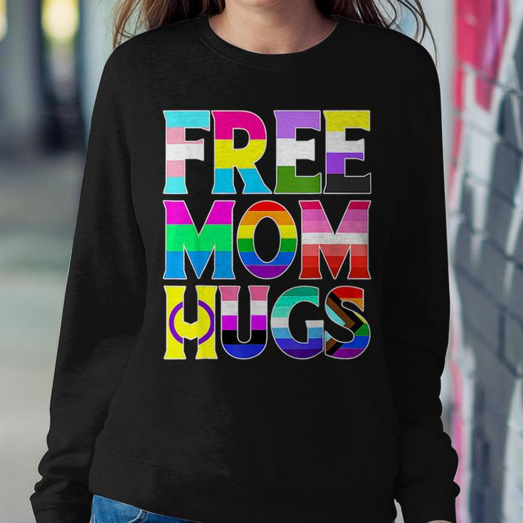 Free Mom Hugs Rainbow Flag Lgbtq Pride Month Cute Trans Women Sweatshirt Unique Gifts