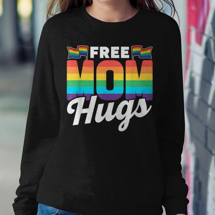 Free Mom Hugs Rainbow Gay Lgbtq Pride Proud Mother Mommy Women Sweatshirt Unique Gifts