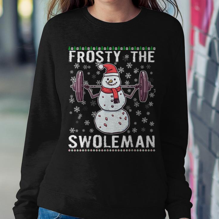 Frosty The Swoleman Ugly Christmas Sweater Snowman Women Sweatshirt Unique Gifts