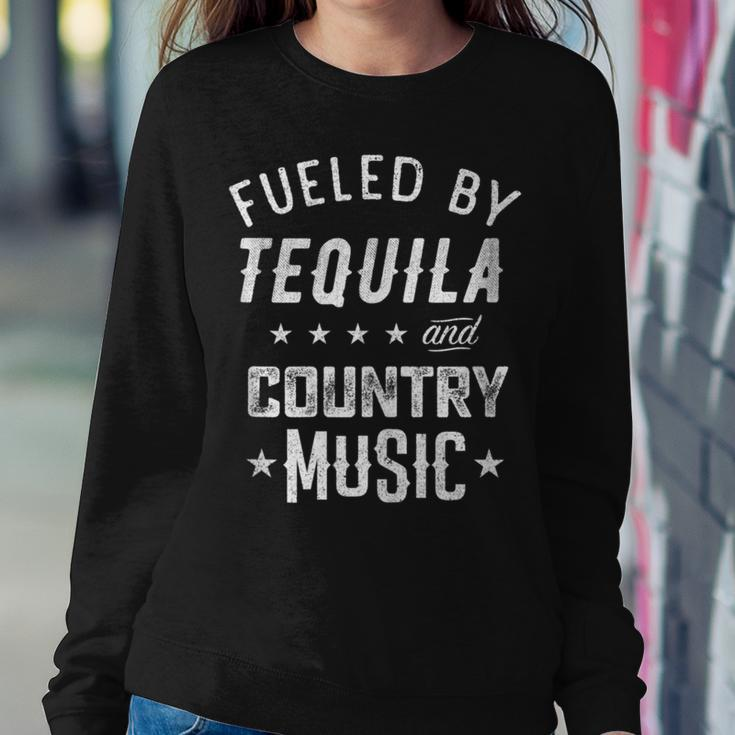 Fueled By Tequila And Country Music For Country Lovers Women Sweatshirt Unique Gifts