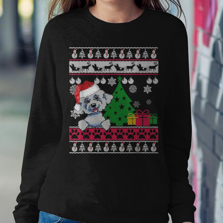 Bichon Frise Christmas Ugly Sweater Dog Lover Xmas Women Sweatshirt Funny Gifts