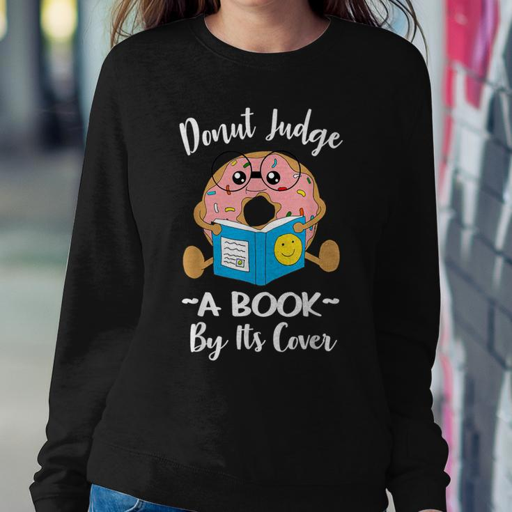 Bookworm Teacher Librarian Reading Donut Pun Literacy Women Sweatshirt Unique Gifts