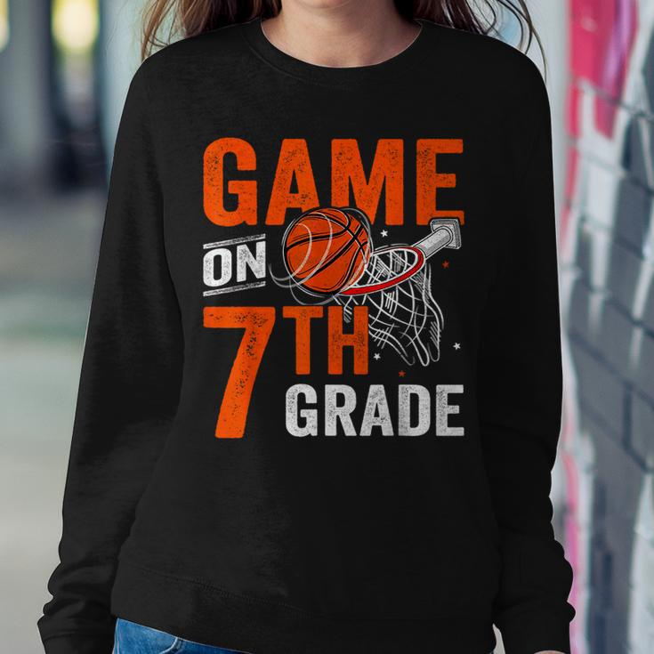Games On Seventh Grade Basketball First Day Of School Women Sweatshirt Unique Gifts