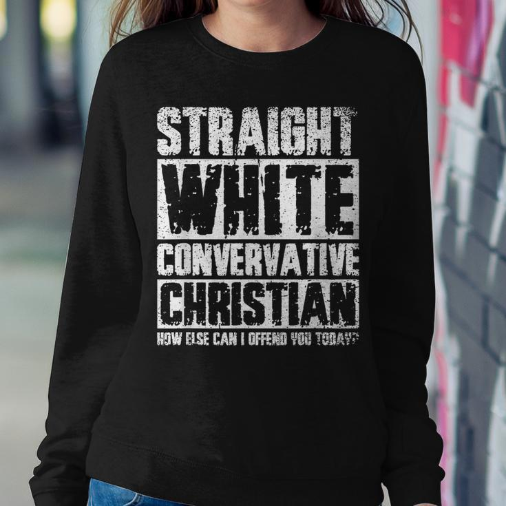 Straight White Conservative Christian Women Sweatshirt Funny Gifts